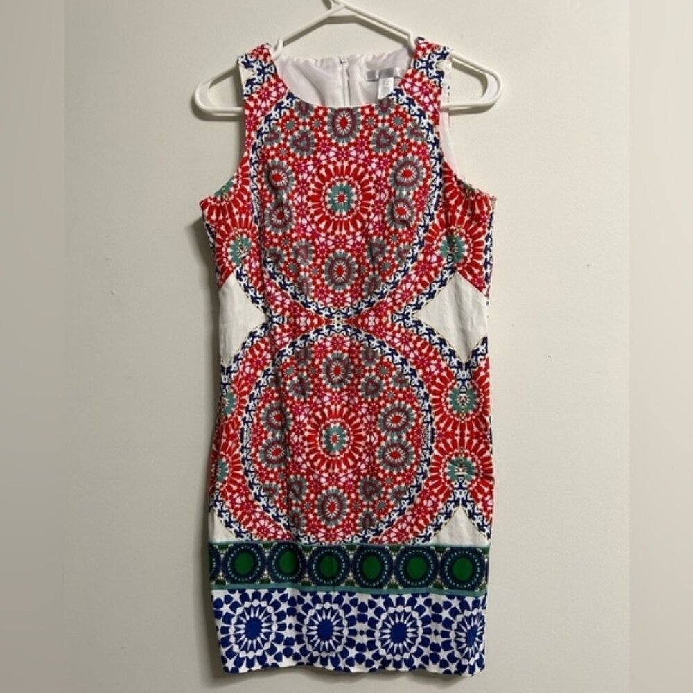 London Times Patterned Midi Dress